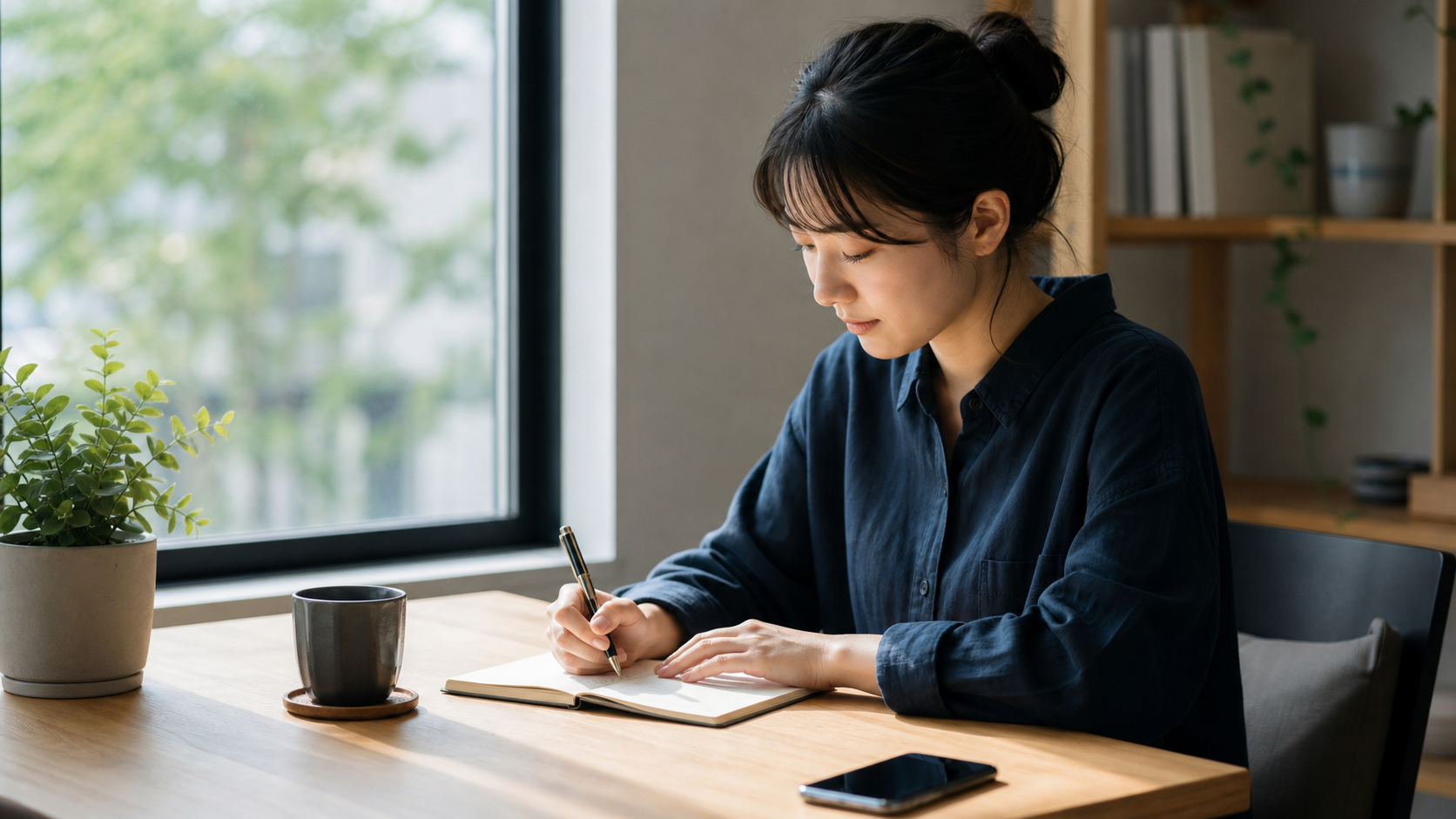 キョロ充をやめるために自分軸を書き出して整理する様子