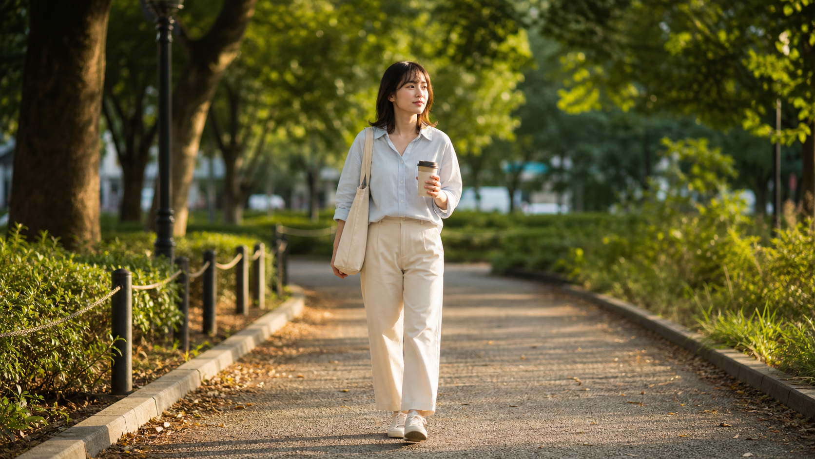 友達のリア充投稿を見ない時間を作り公園を歩いて気分転換する人