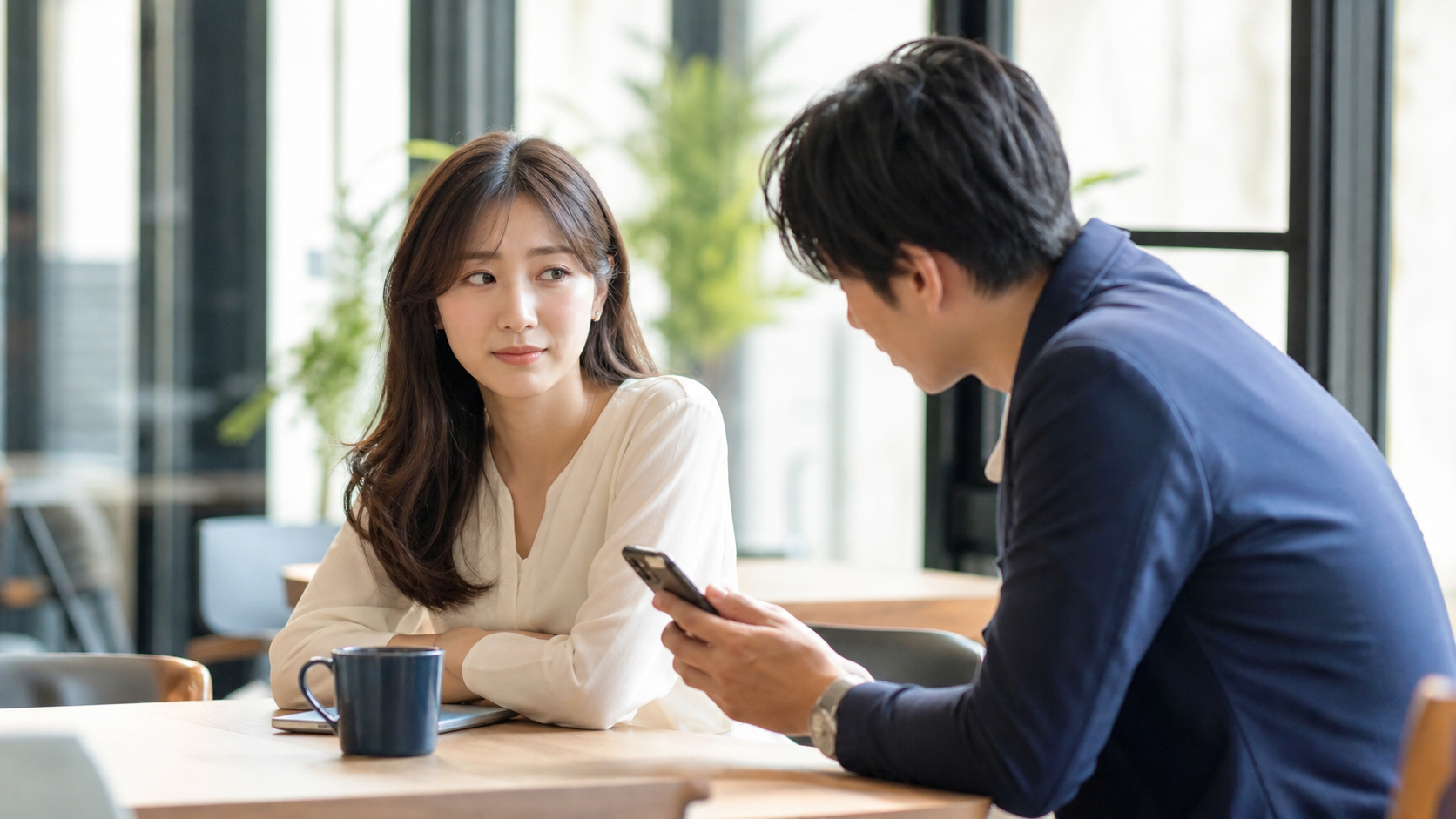 スマホに気を取られ距離感を誤るNGな会話例