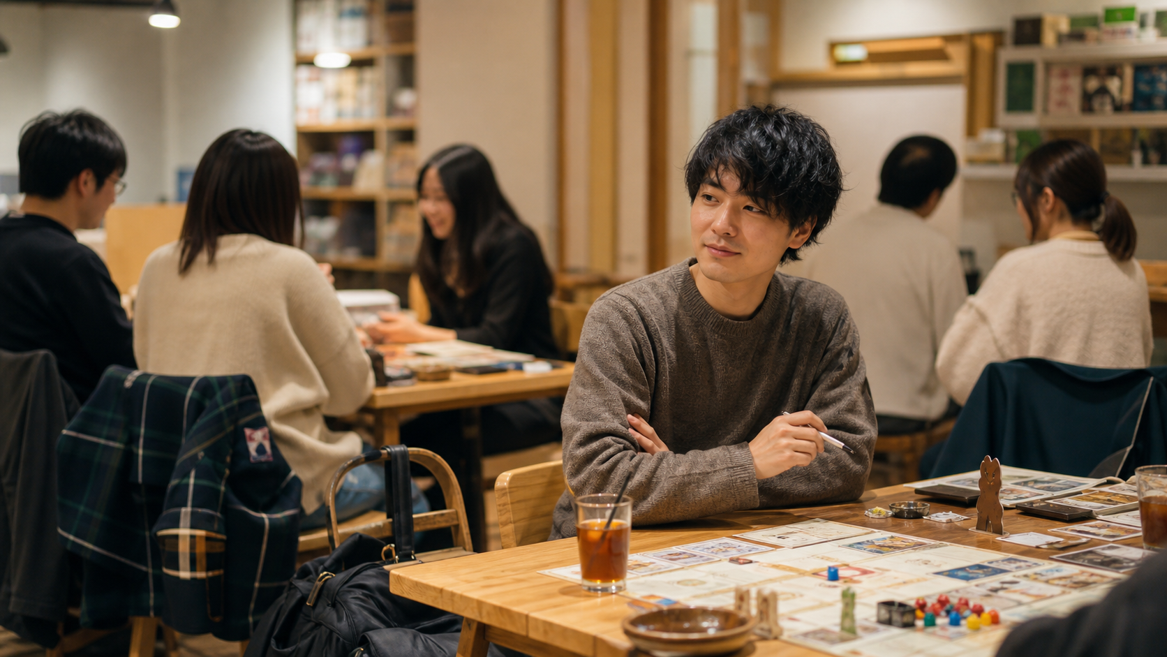 一人参加できるリア充イベントで落ち着いて過ごす人