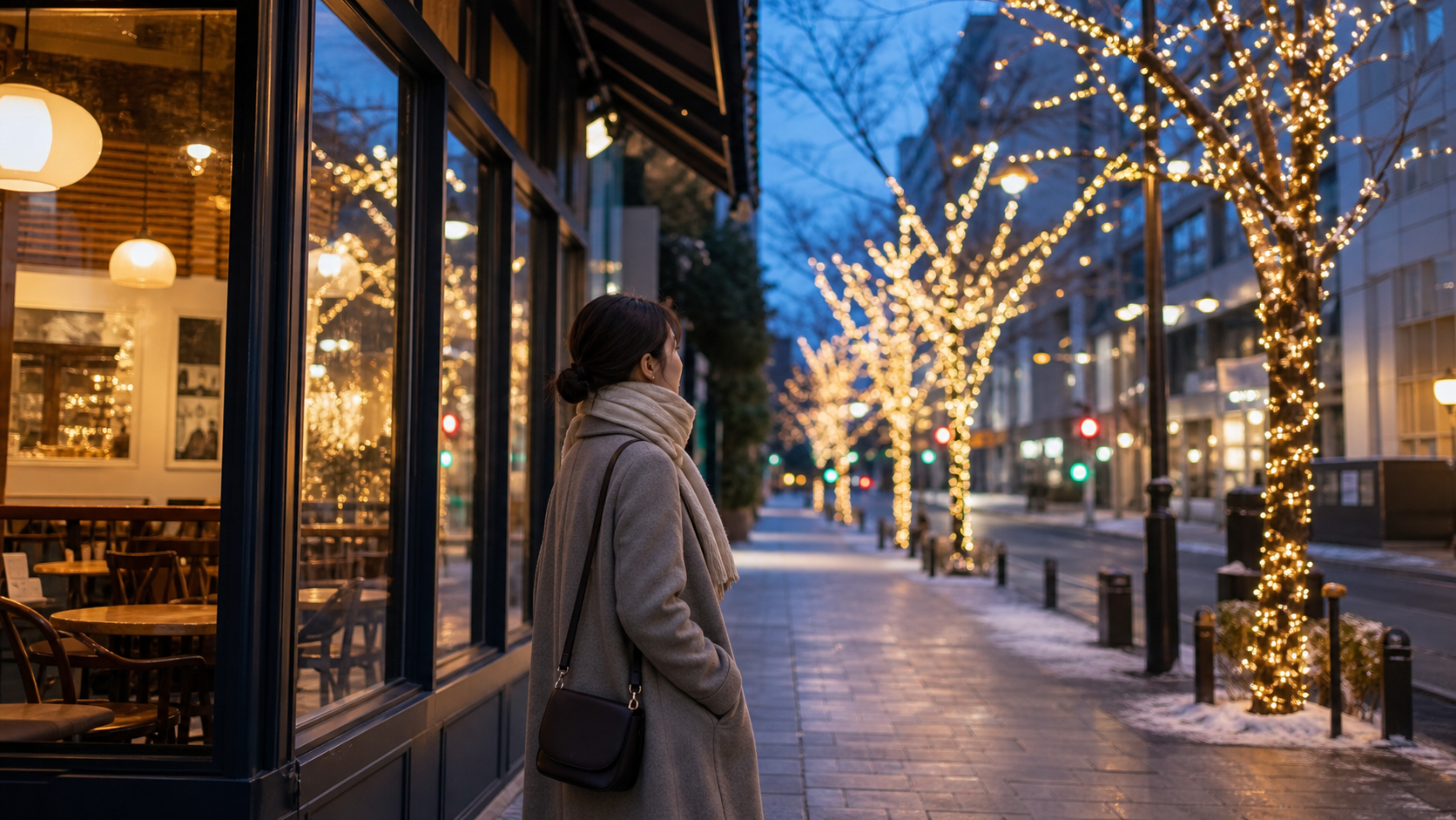 非リア充が一人でクリスマスの街を落ち着いて歩く様子