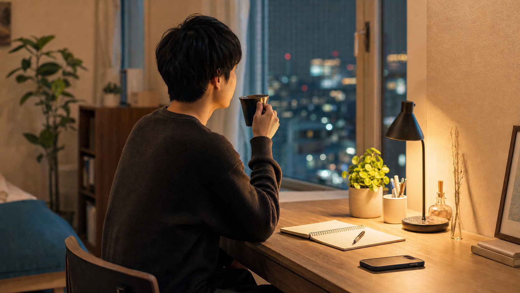 非リア充で寂しい気持ちを一人時間に変える部屋のイメージ