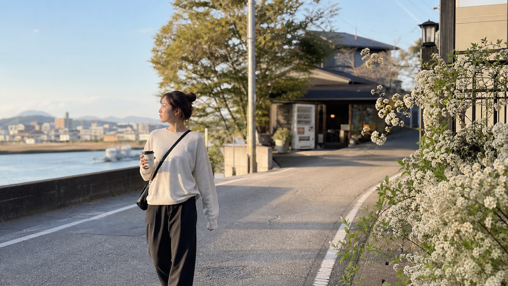 寂しさを感じた時に一人散歩で気分転換するイメージ