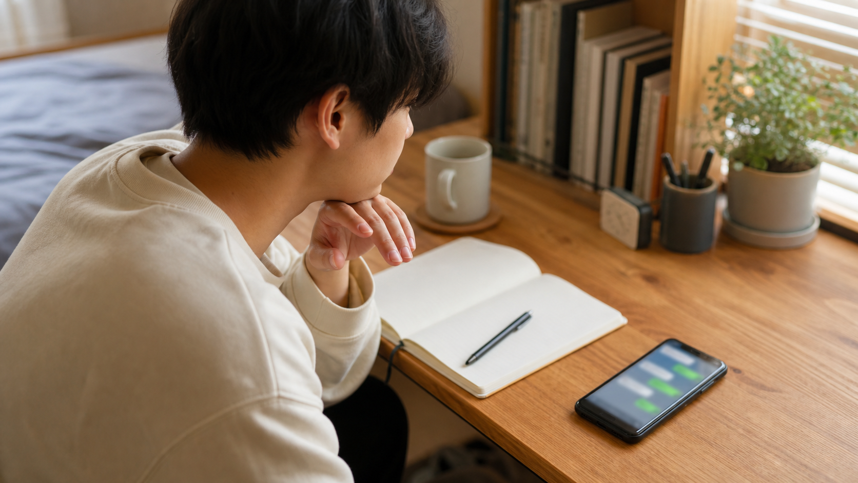 煽られた直後に返信を急がず気持ちを整理する人