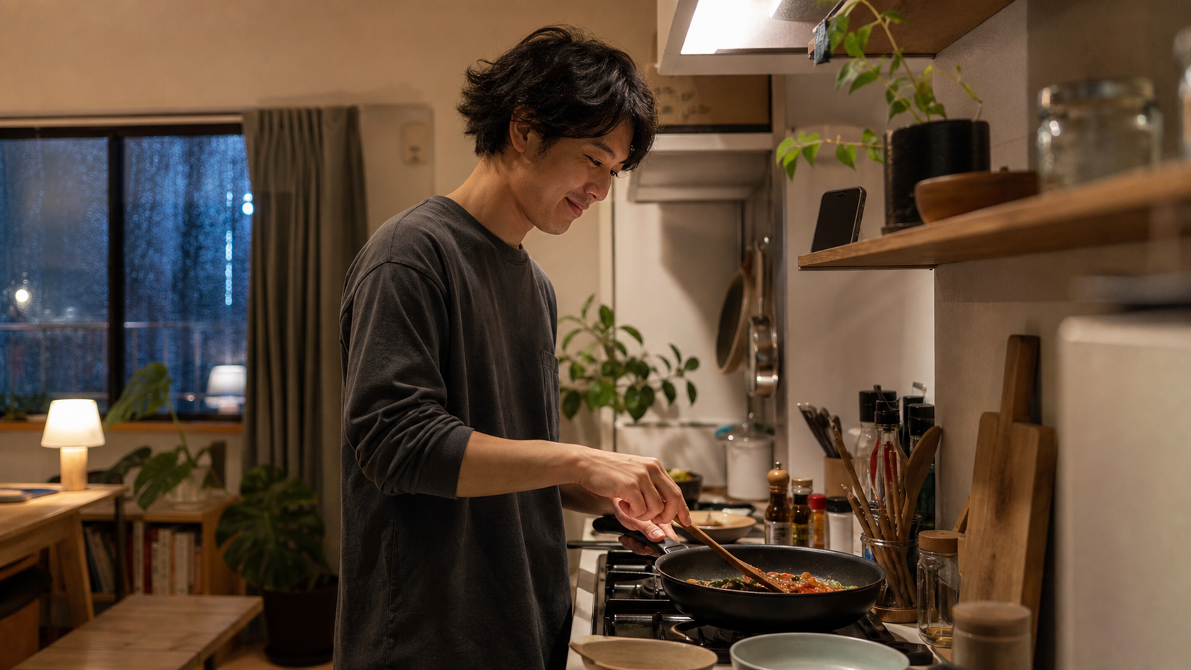 SNSでアピールしない本当のリア充が家で料理を楽しむ様子