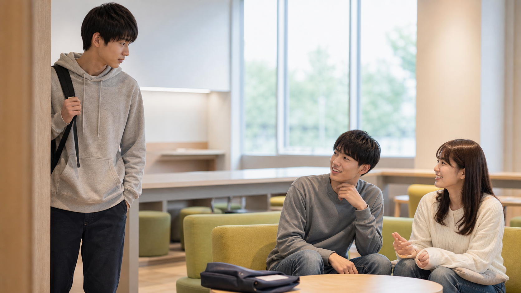 キョロ充という言葉が今も通じる場面を表す会話風景