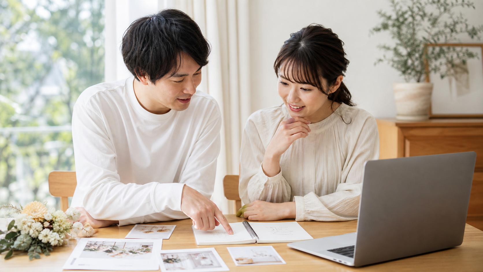 友達の人数に縛られず結婚式の形を相談する二人
