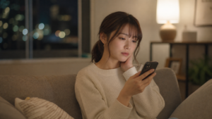 元彼のリア充アピールをSNSで見て考え込む女性