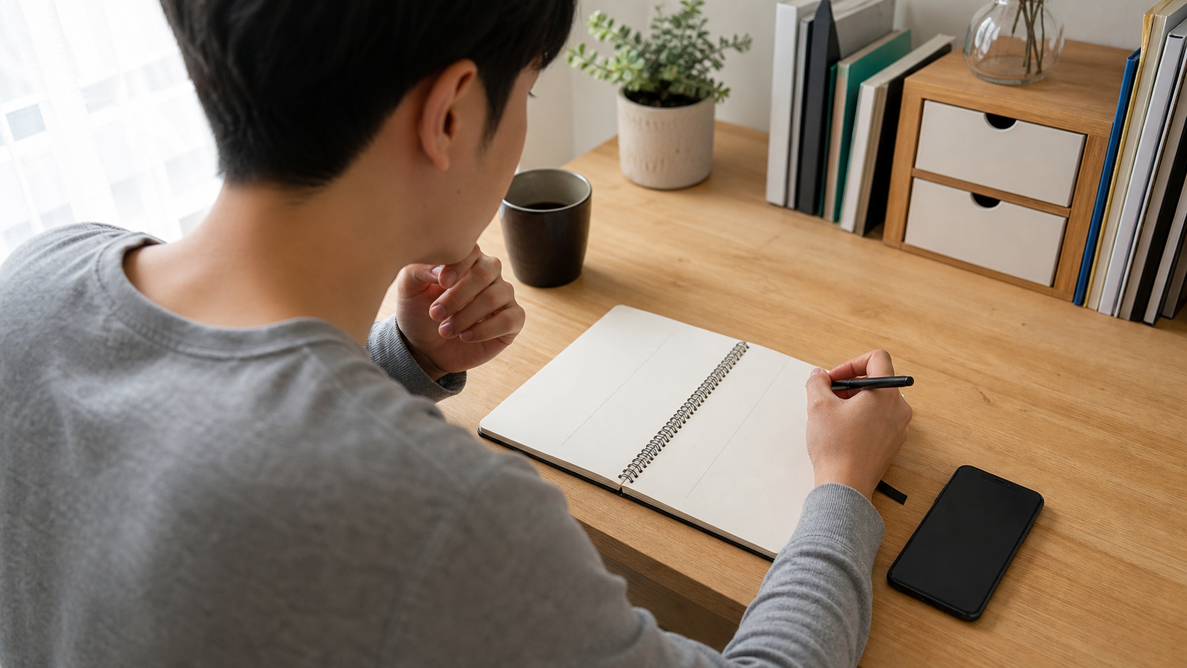 友達に誘われなかった事実と想像をノートで整理する人