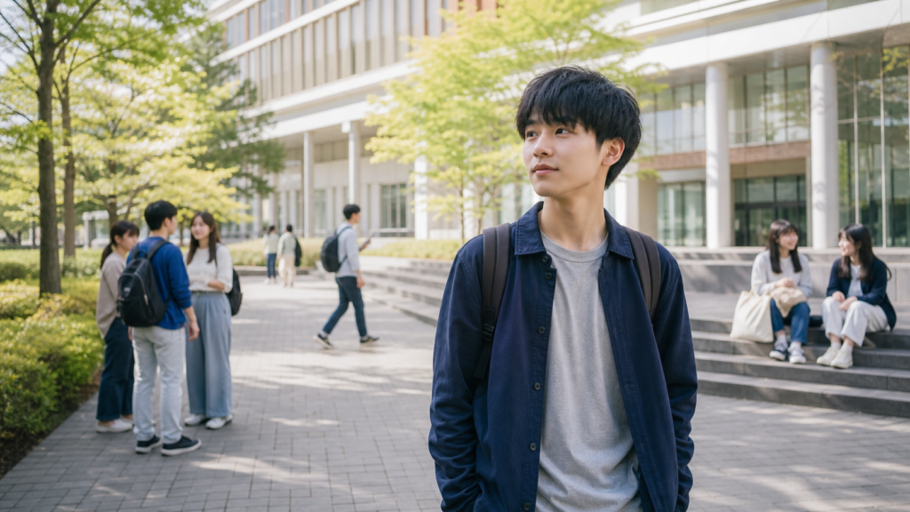 大学ぼっちの割合を考えるキャンパスの大学生