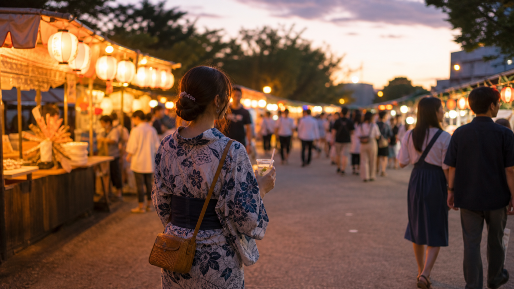 ぼっち夏祭りで一人でも浮かずに屋台通りを歩く人