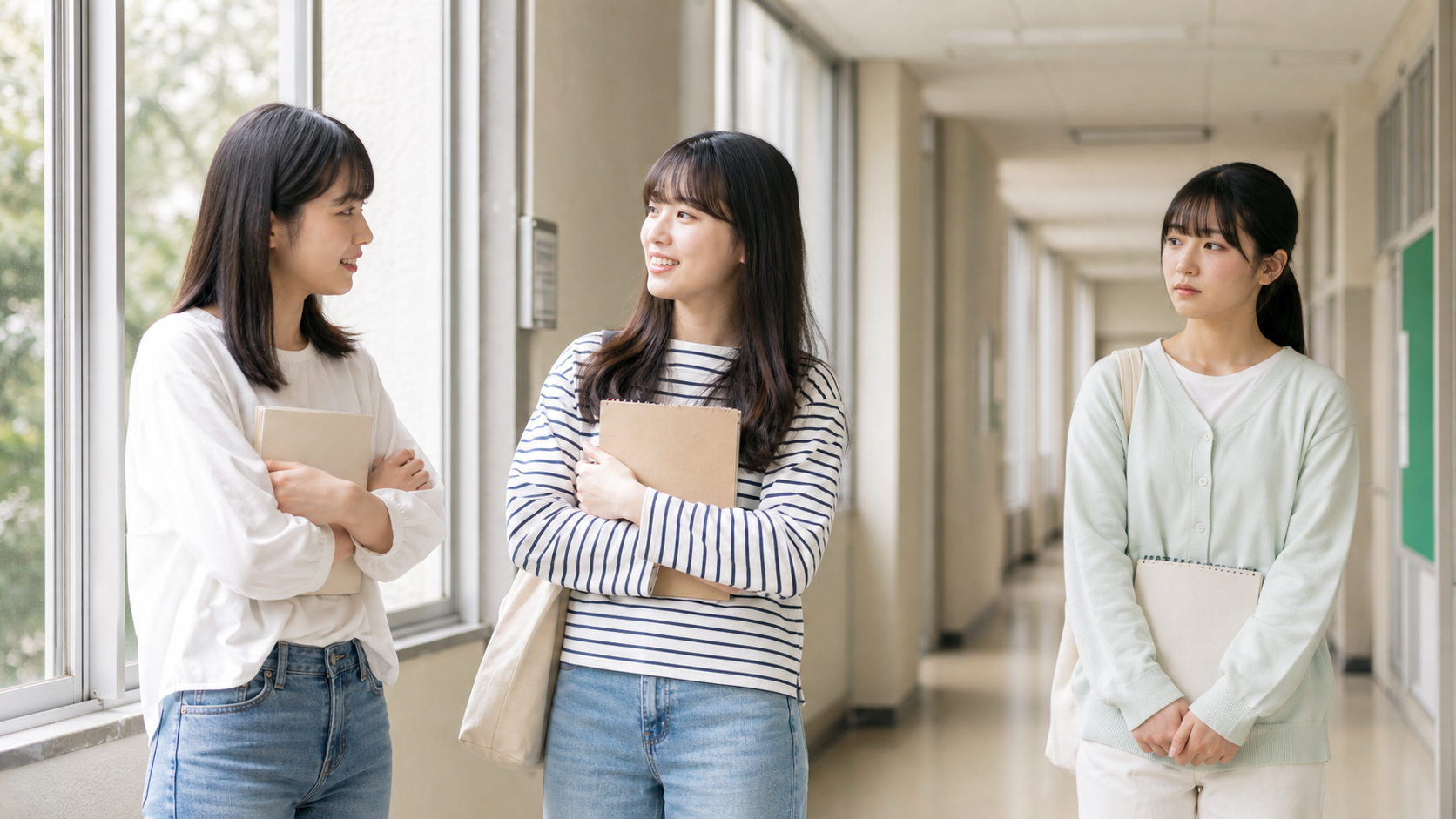 3人組で自分だけ仲間外れに感じて悩む学生