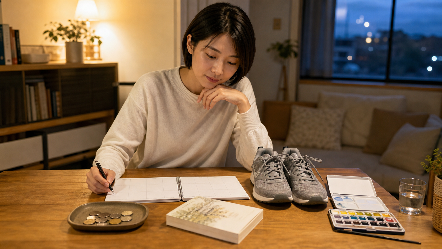 社会人が時間・予算・疲れ方から続けやすい趣味を選ぶ様子