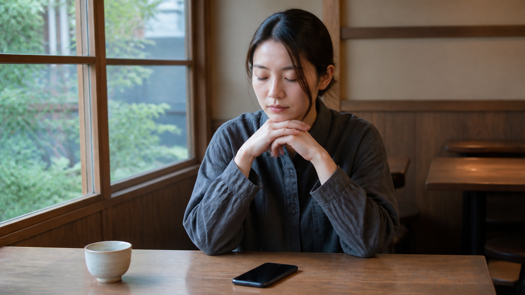 友達に煽られた後スマホを置いて気持ちを整える人