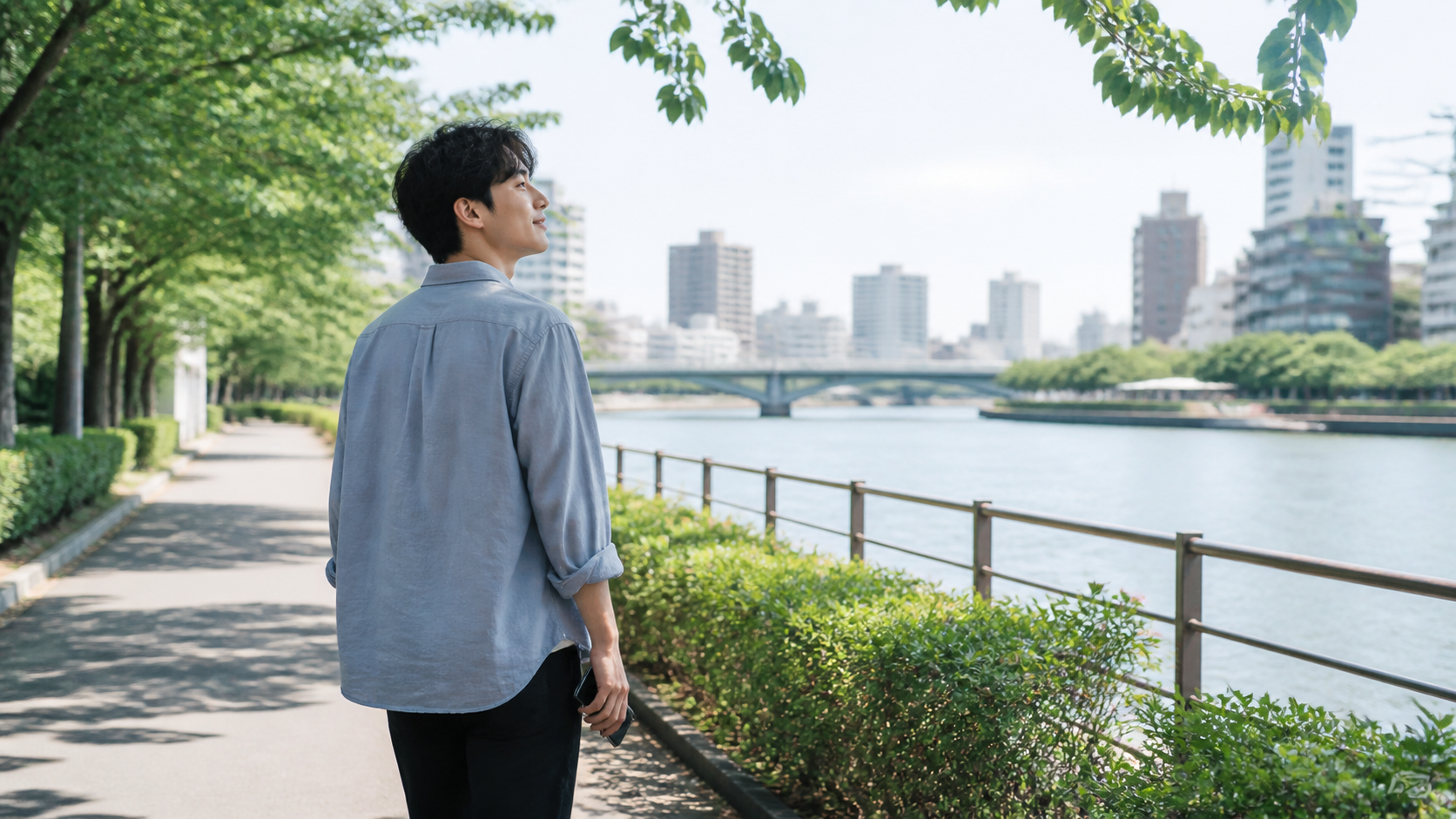 SNSの煽りにすぐ返信せず川沿いを歩いて気持ちを整える人
