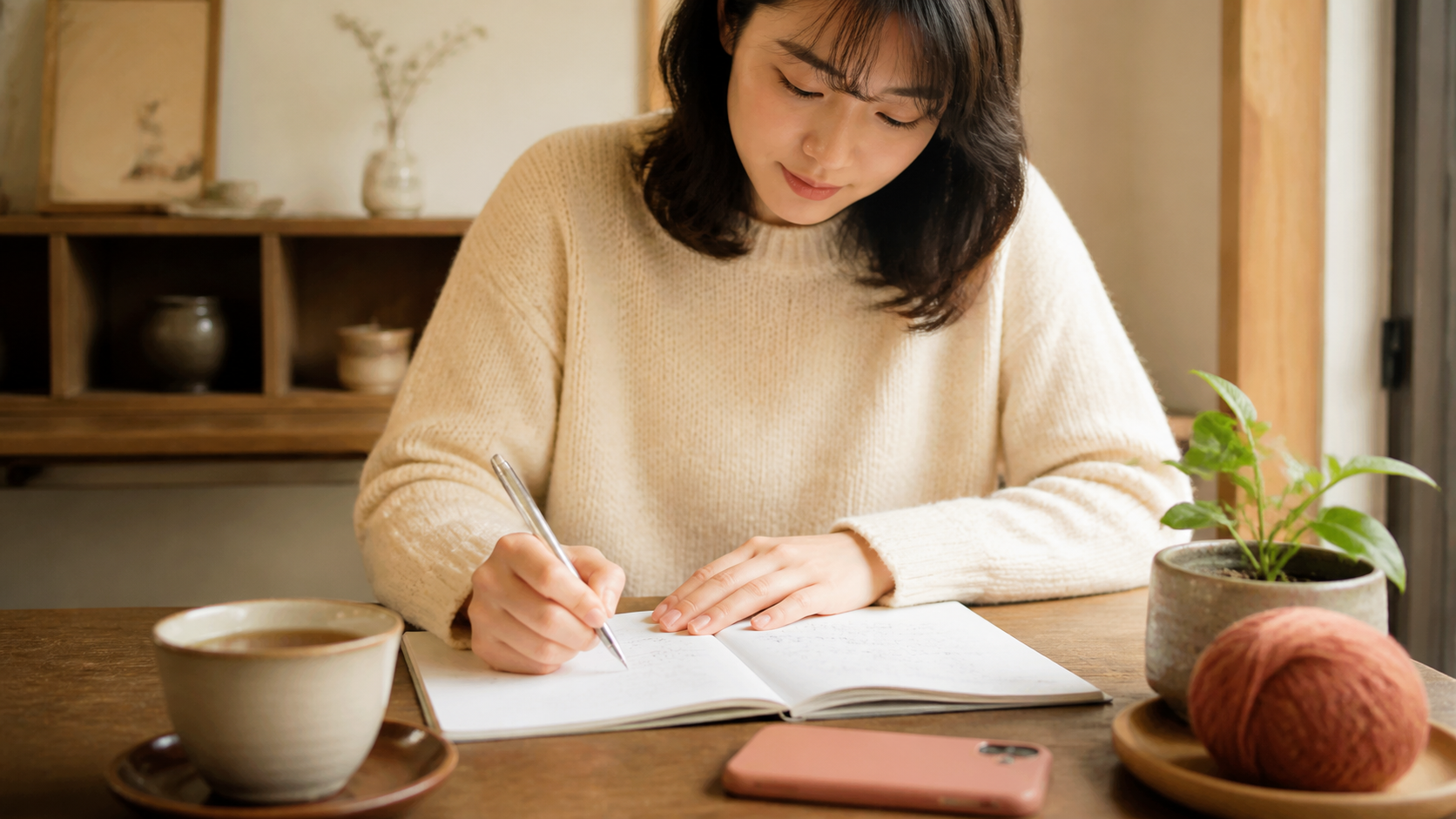 リア充への羨ましさを自分に合う小さな行動へ書き換えるノートと穏やかな一人時間