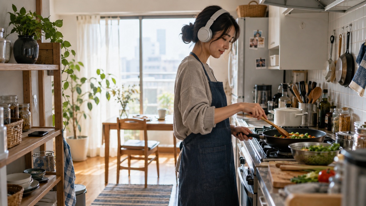 SNSでアピールせず料理と自分の時間を楽しむ人の日常
