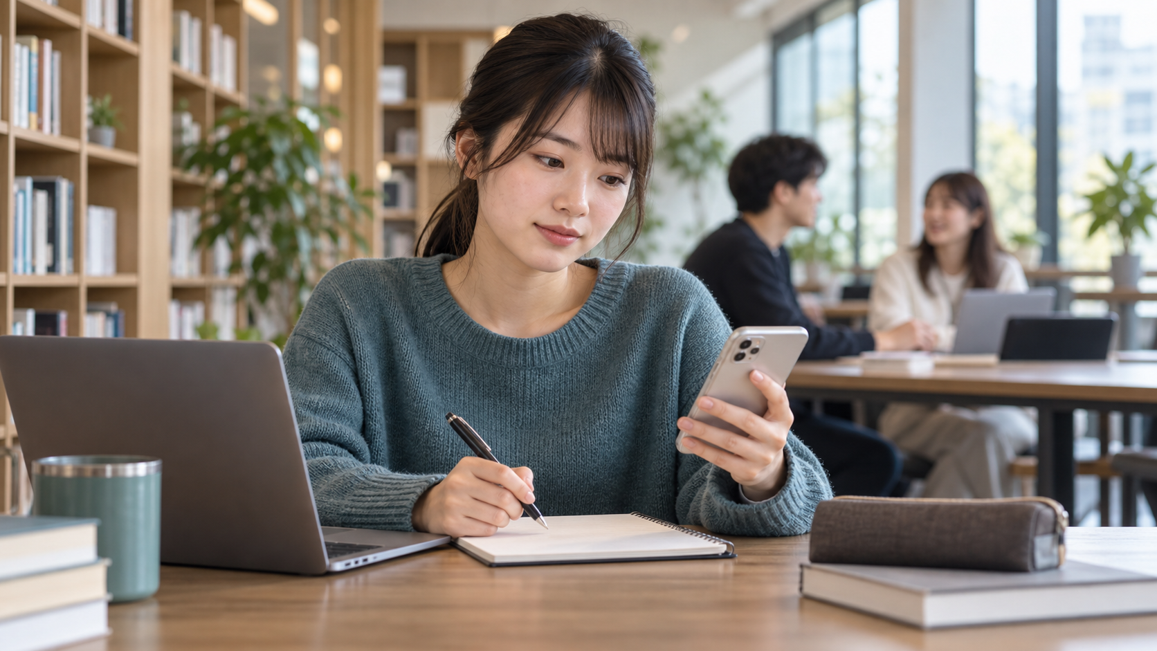 学校や職場、SNSで使う言葉を考える若者