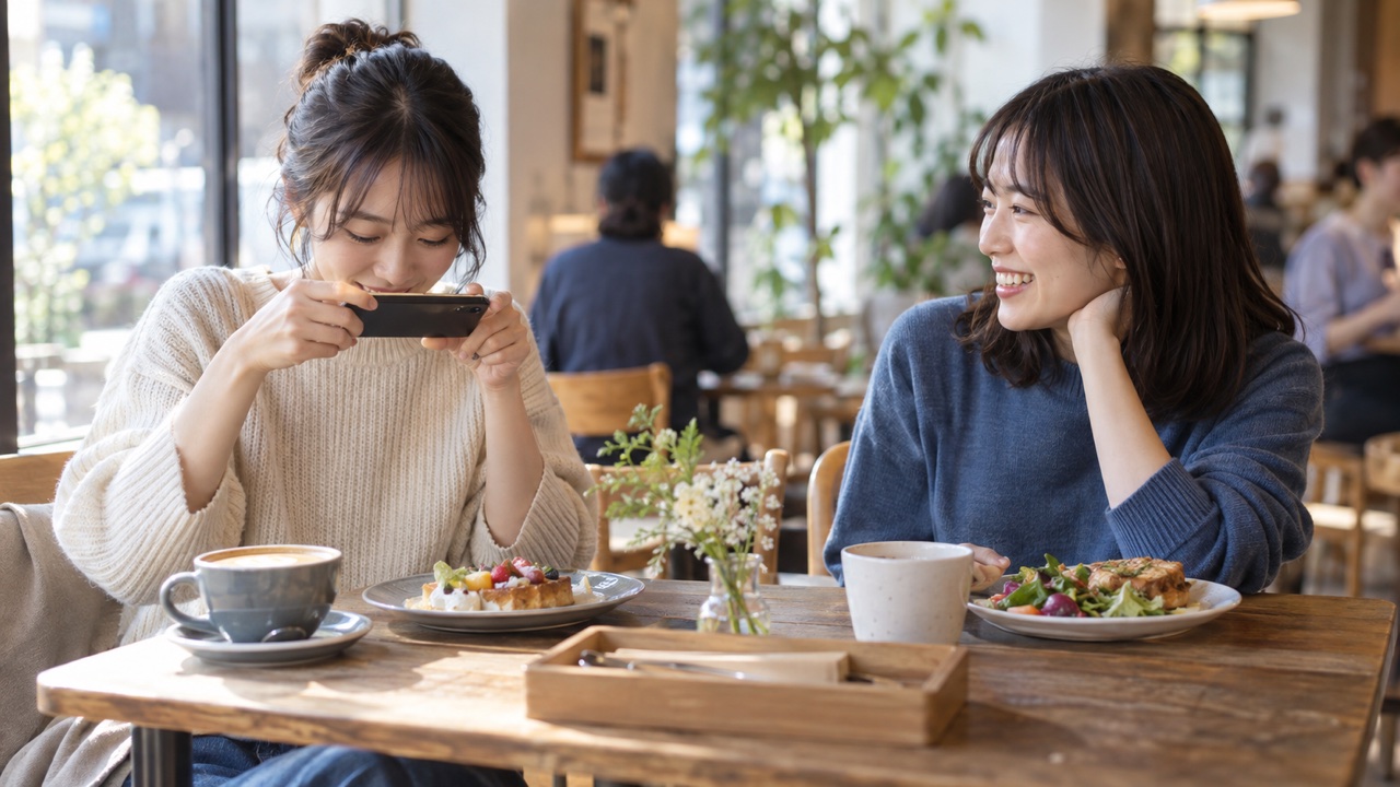 写真撮影と友人との会話を無理なく両立するSNSの使い方