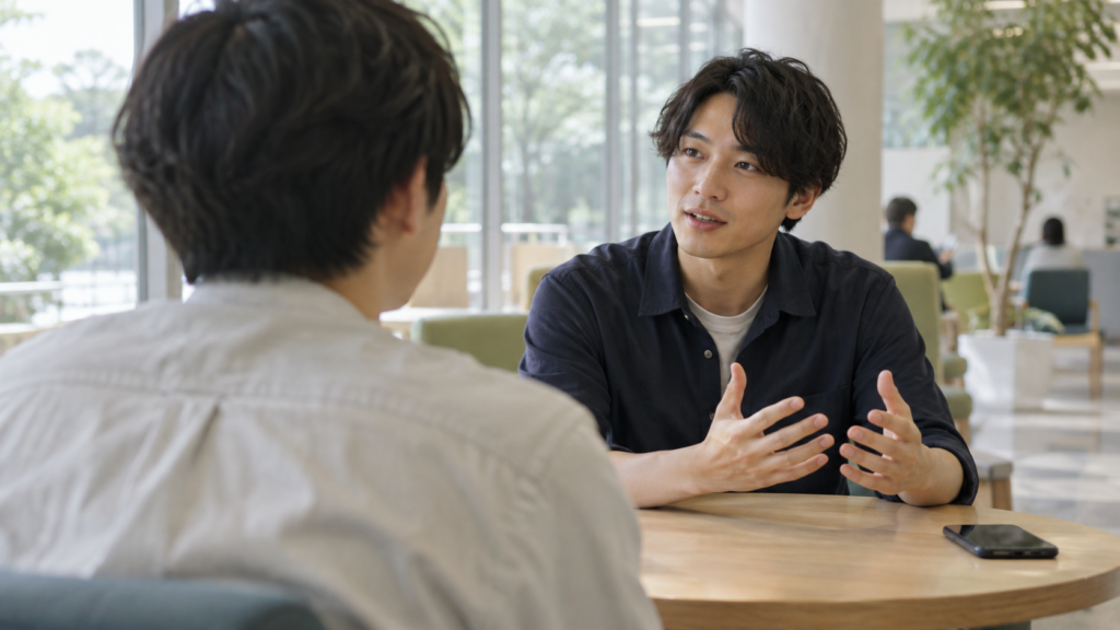 友達の話を途中で遮らずに聞く人