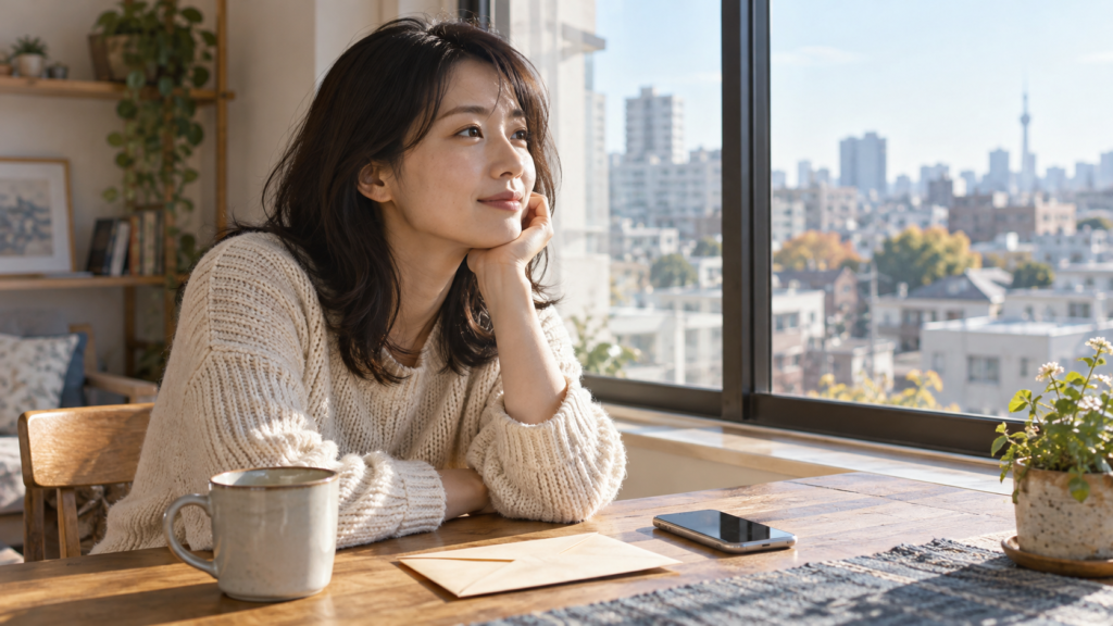 遠く離れた友達との次の連絡を考える人