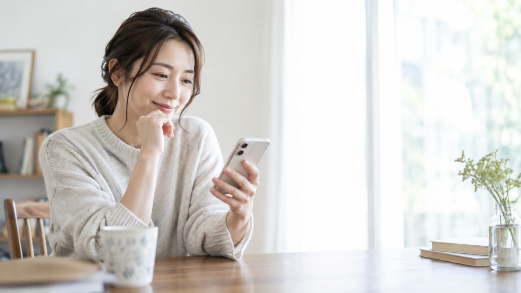 友達の知らせへの返信を落ち着いて考える成人